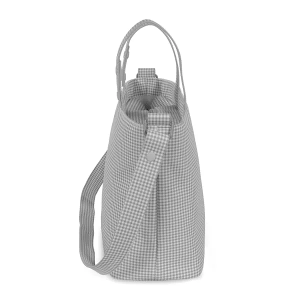 Bolsa crossbody Piel Little Bloom Vichy Gris Pasito a Pasito