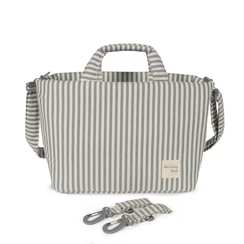 Bolsa Canastilla Praliné Rayas  Matcha Walking Mum