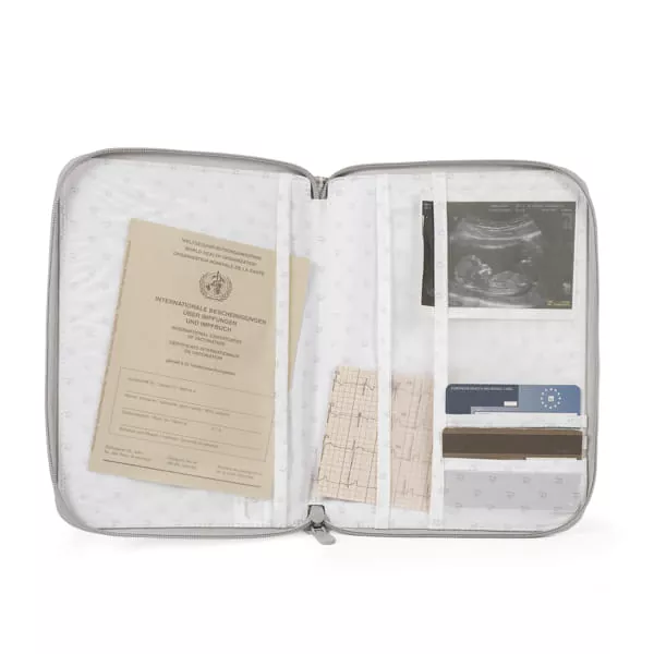 Portadocumentos Little Bloom Flor Gris Pasito a Pasito