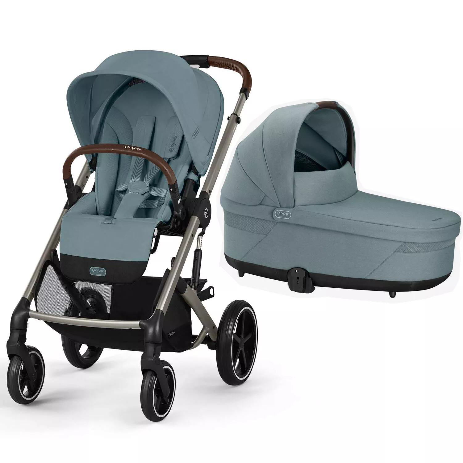 Cybex Balios S Luxe y Capazo S Stormy Blue
