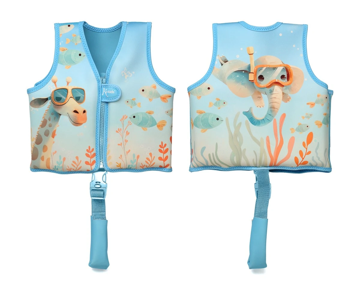 Chaleco Neopreno Flotación  Bebes y Niños de 12-24 meses Azul Kiokids