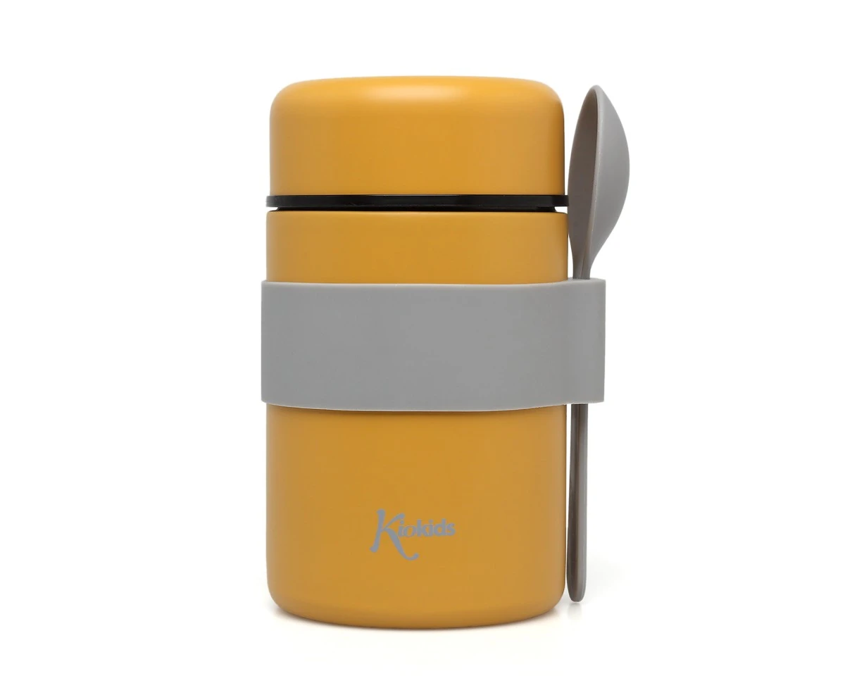 Termo Papillero de Acero Inoxidable 500 ml. con Cuchara Mostaza Kiokids