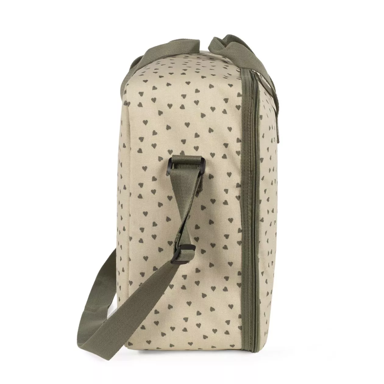 Maleta Corazones Poppy Musgo Walking mum