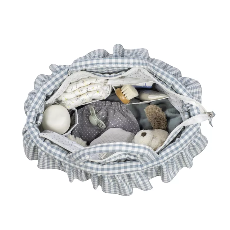 Bolsa Canastilla Praliné  Vichy Matcha Walking Mum