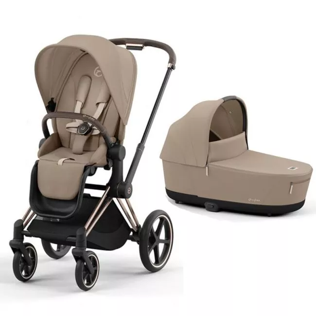 Cochecito Duo Cybex Priam Cozy Beige chasis Rosegold