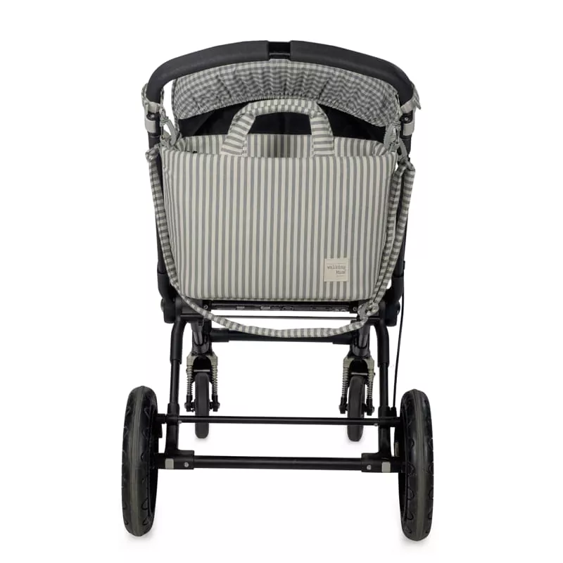 Bolsa Canastilla Praliné Rayas  Matcha Walking Mum