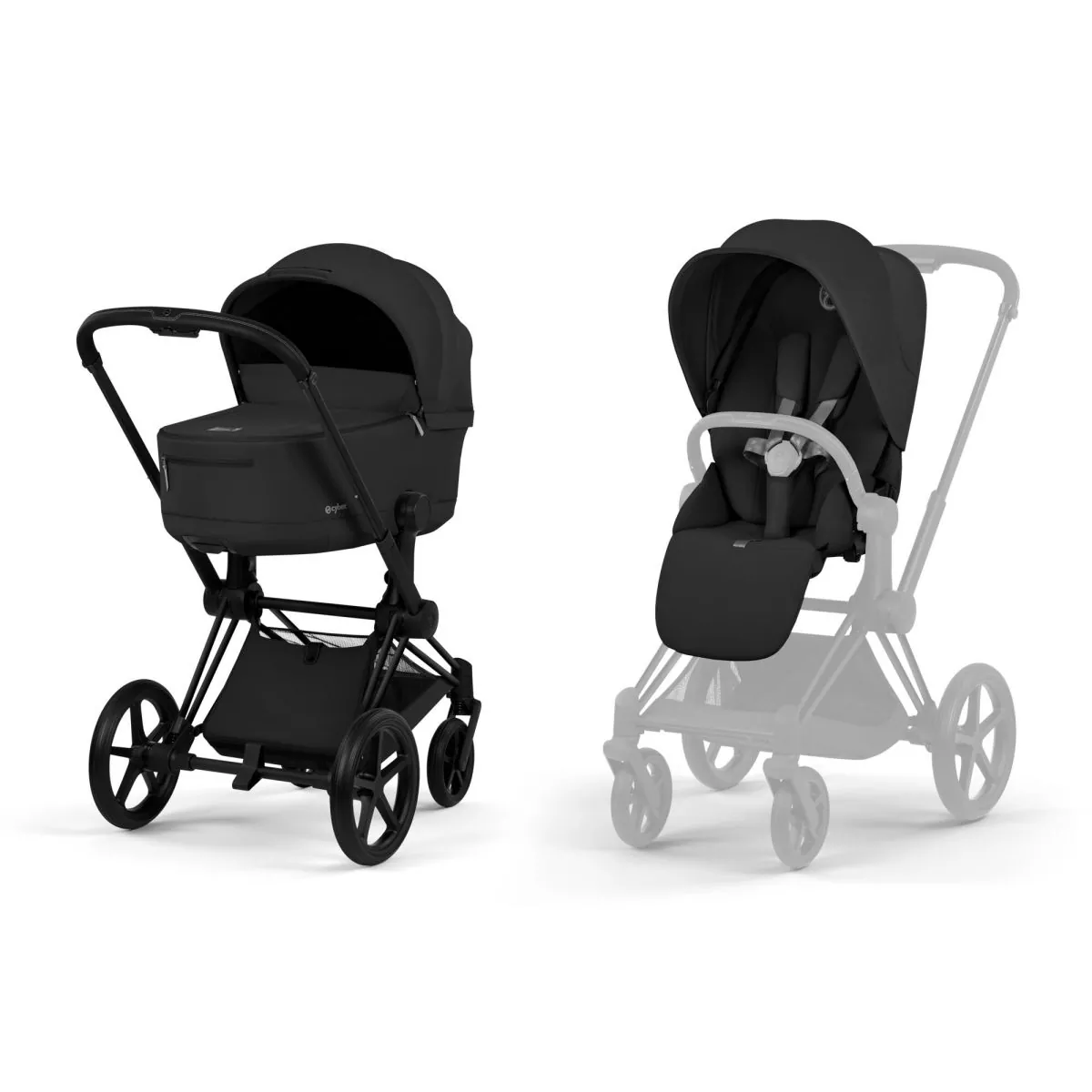 Cochecito de bebé Cybex Priam Comfort sepia black Matt black