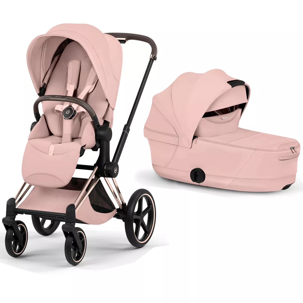 cochecito de bebé Cybex Priam Style Peach Pink chasis Rosegold