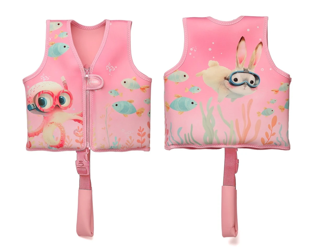 Chaleco Neopreno Flotación  Bebes y Niños de 2-3 años Rosa Kiokids 
