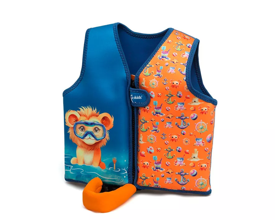Chaleco Neopreno Flotación Animales Azul Marino 12-24 meses