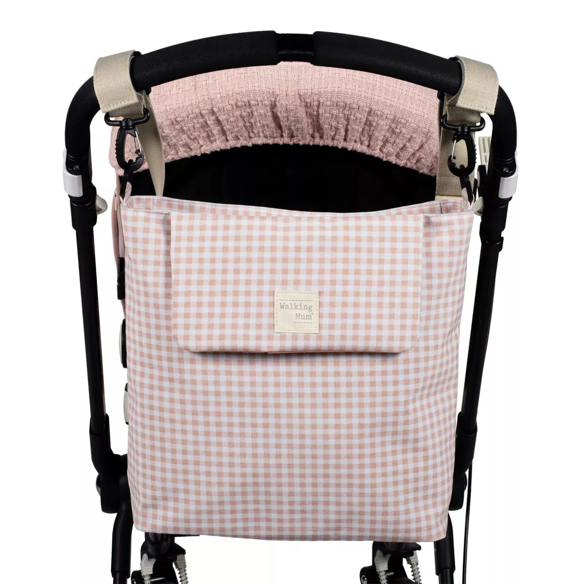Bolsa Canastilla para el carrito de bebe I Love Vichy rosa Walking Mum