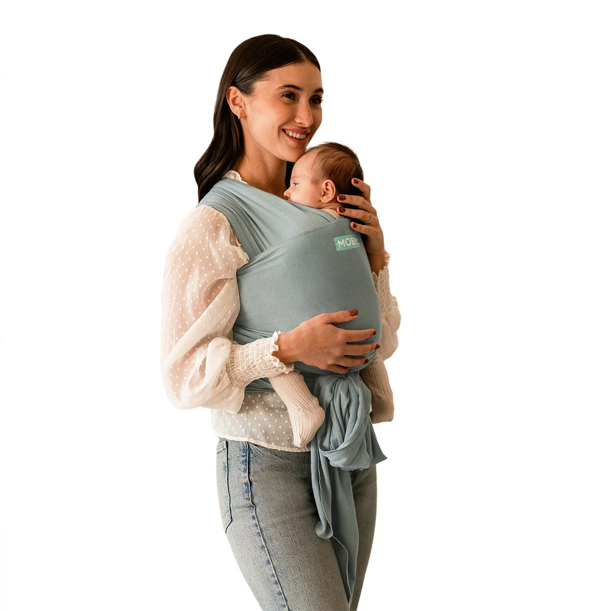 Fular Portabebés Moby Wrap Evolution sea glass (Bambú)