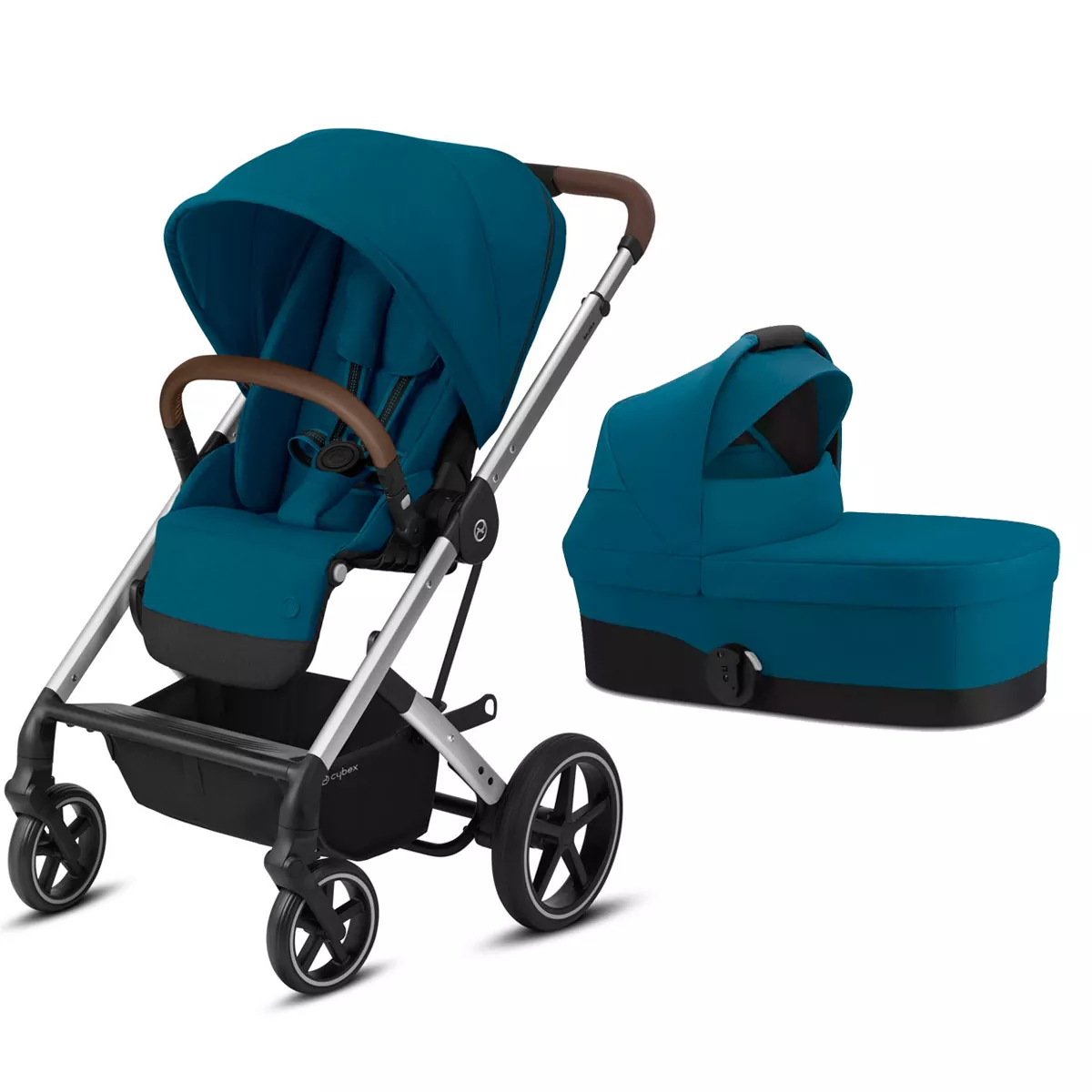 Duo Cybex Balios S lux chasis silver River Blue