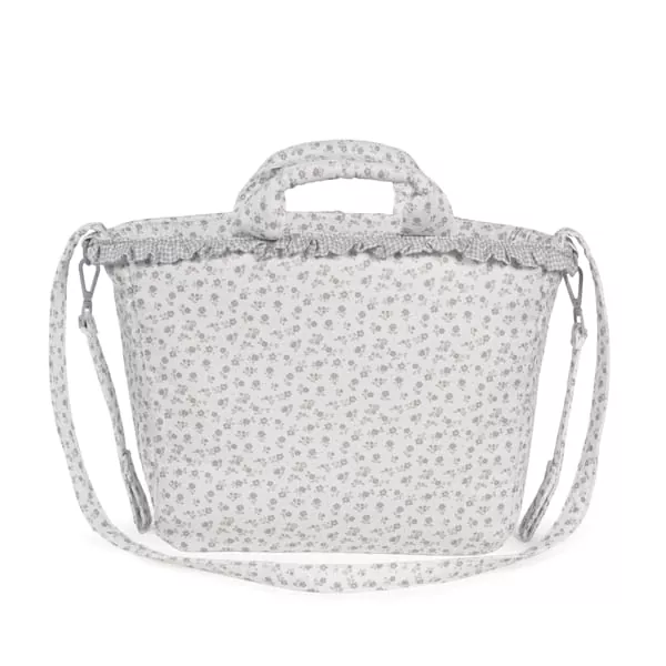 Bolsa canastilla Little Bloom Flor Gris Pasito a Pasito