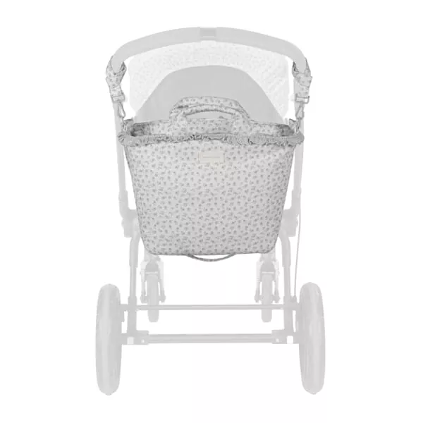 Bolsa canastilla Little Bloom Flor Gris Pasito a Pasito