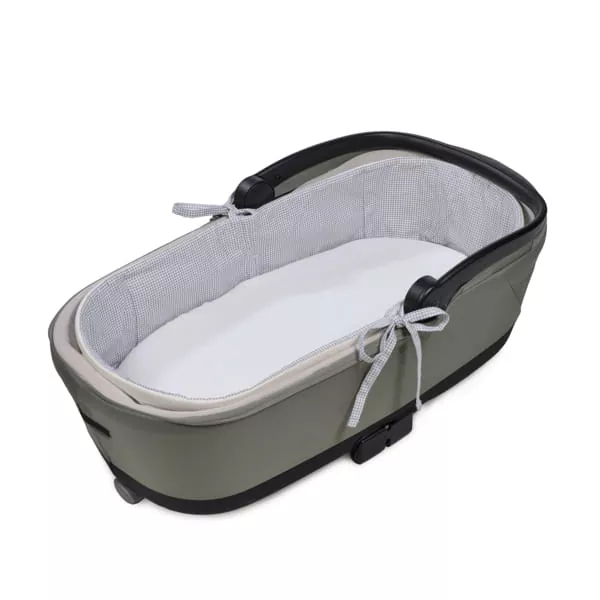 Cubre Cuco con Varillas- Sabana ajustable Little Bloom Vichy Gris Pasito a Pasito