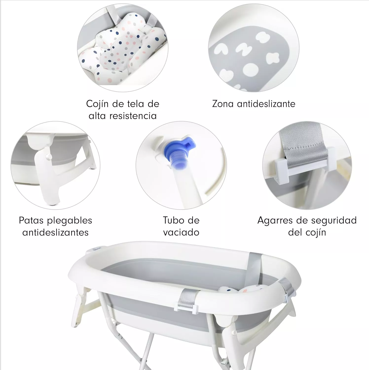 Bañera Plegable Iris con Accesorios 