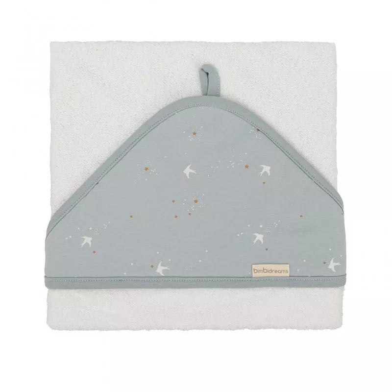 Maxicapa de Baño 100X100 cm Spring Azul Grisa Bimbidreams