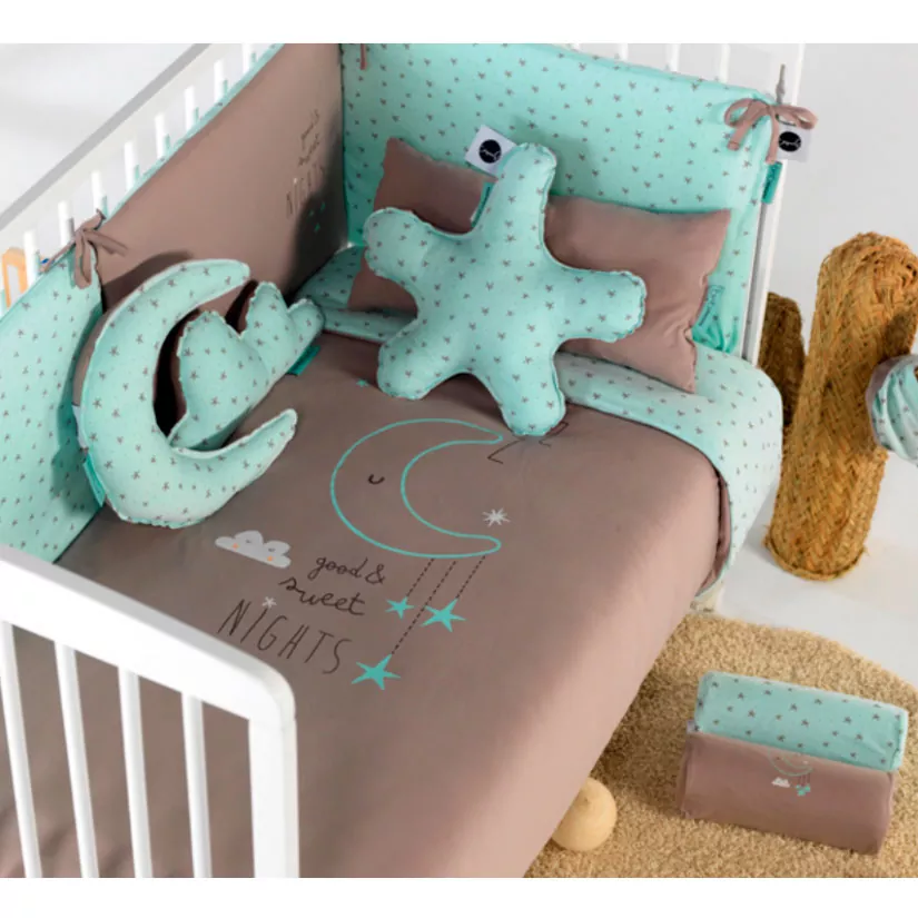 Funda Nordica con Protector de 120x150 cm Sweet Night Menta Bimbidreams