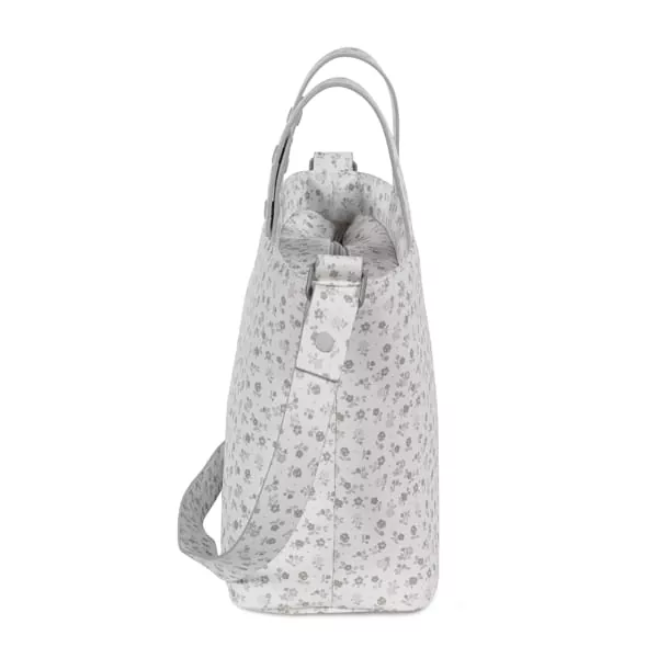 Bolsa crossbody Piel Little Bloom Flor Gris Pasito a Pasito