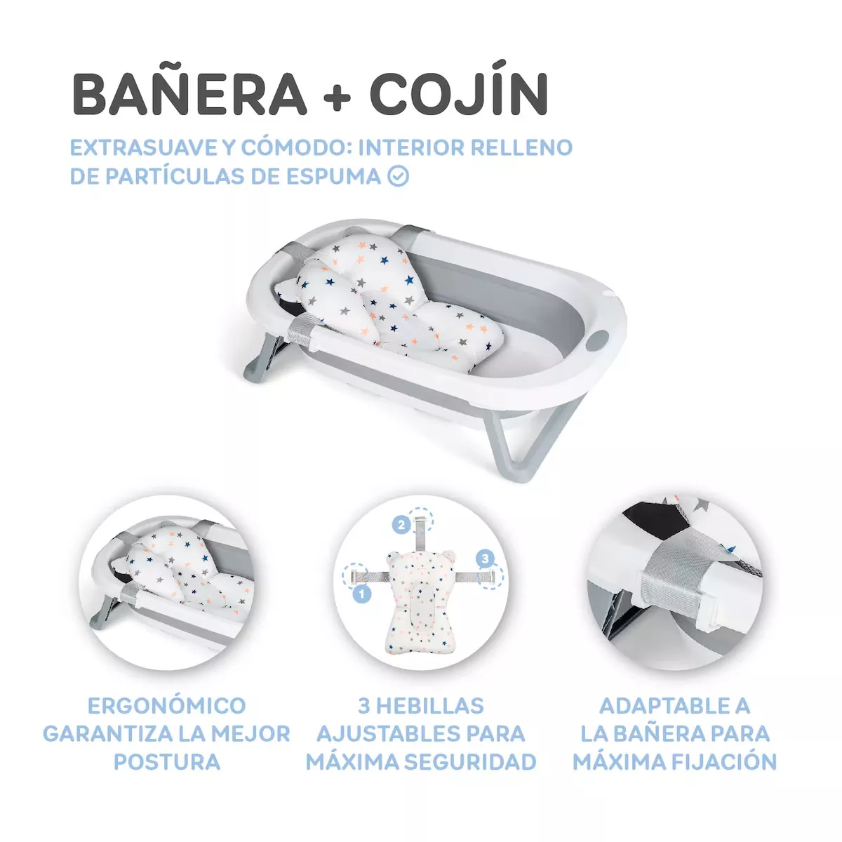 Bañera flex con cojín reductor bañera