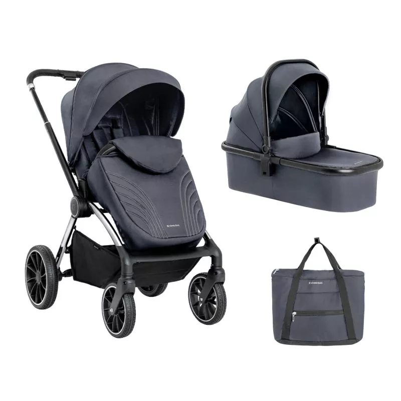 Carrito de bebé 2en1 con capazo Kara Gris