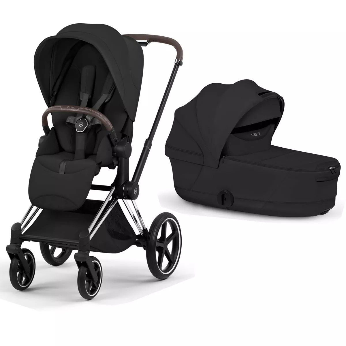 cochecito de bebé Cybex Priam Style Sepia Black chasis Chrome Brown