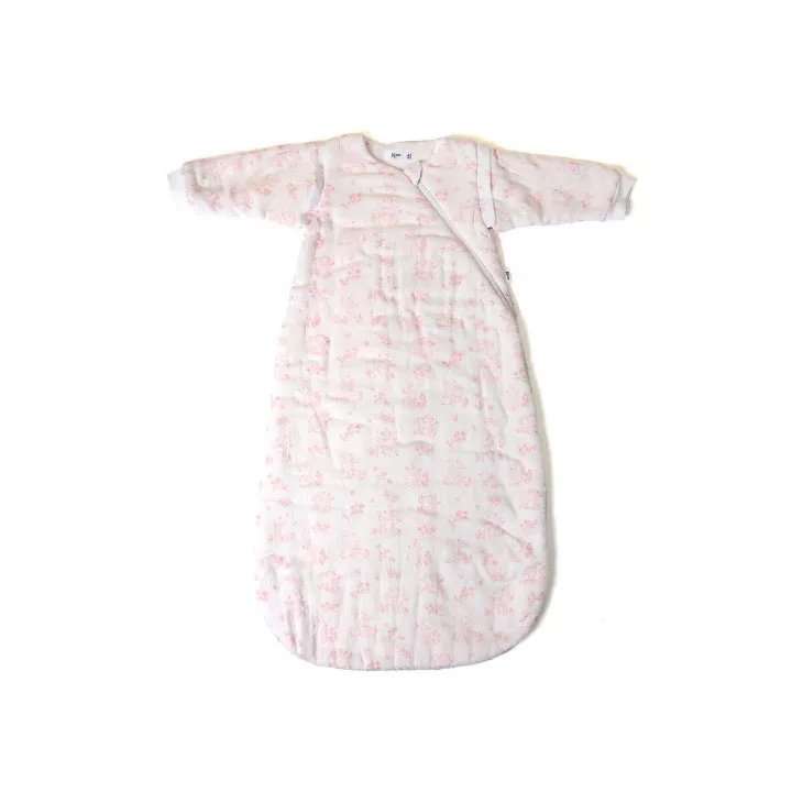 Saco de dormir bebé de invierno TOG 2,5 con mangas rosa 0-6m