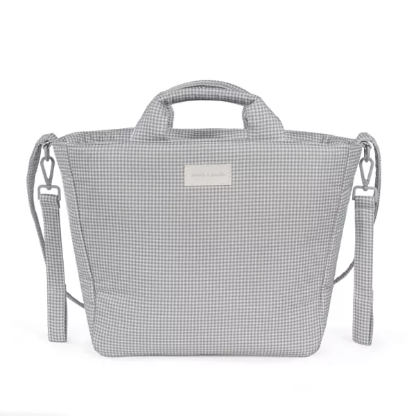 Bolsa canastilla Little Bloom Vichy Gris Pasito a Pasito