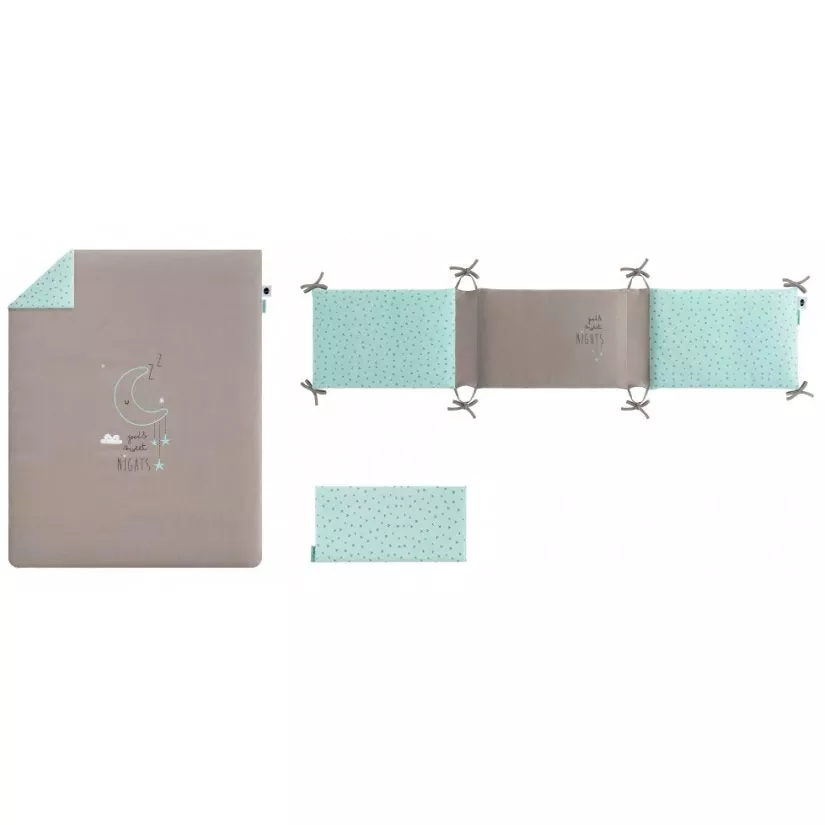 Funda Nordica con Protector de 120x150 cm Sweet Night Menta Bimbidreams