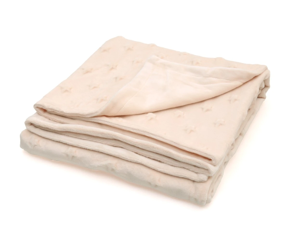 Manta para bebés con estrellas en relieve Beige