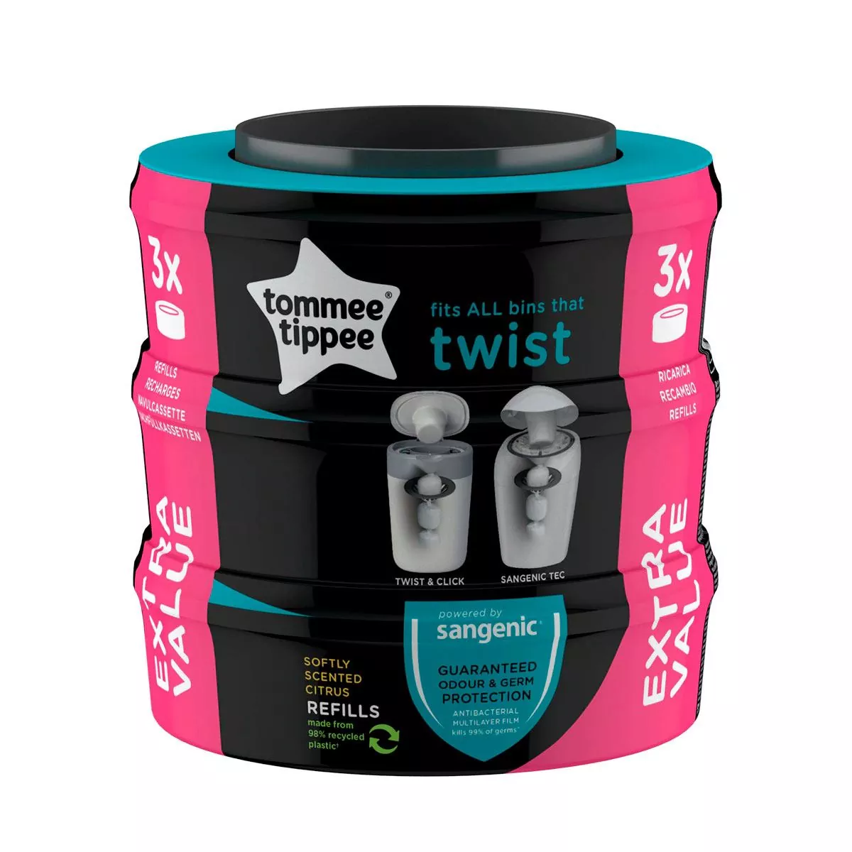 Recambios Sangenic Twist & Click 3 paquetes