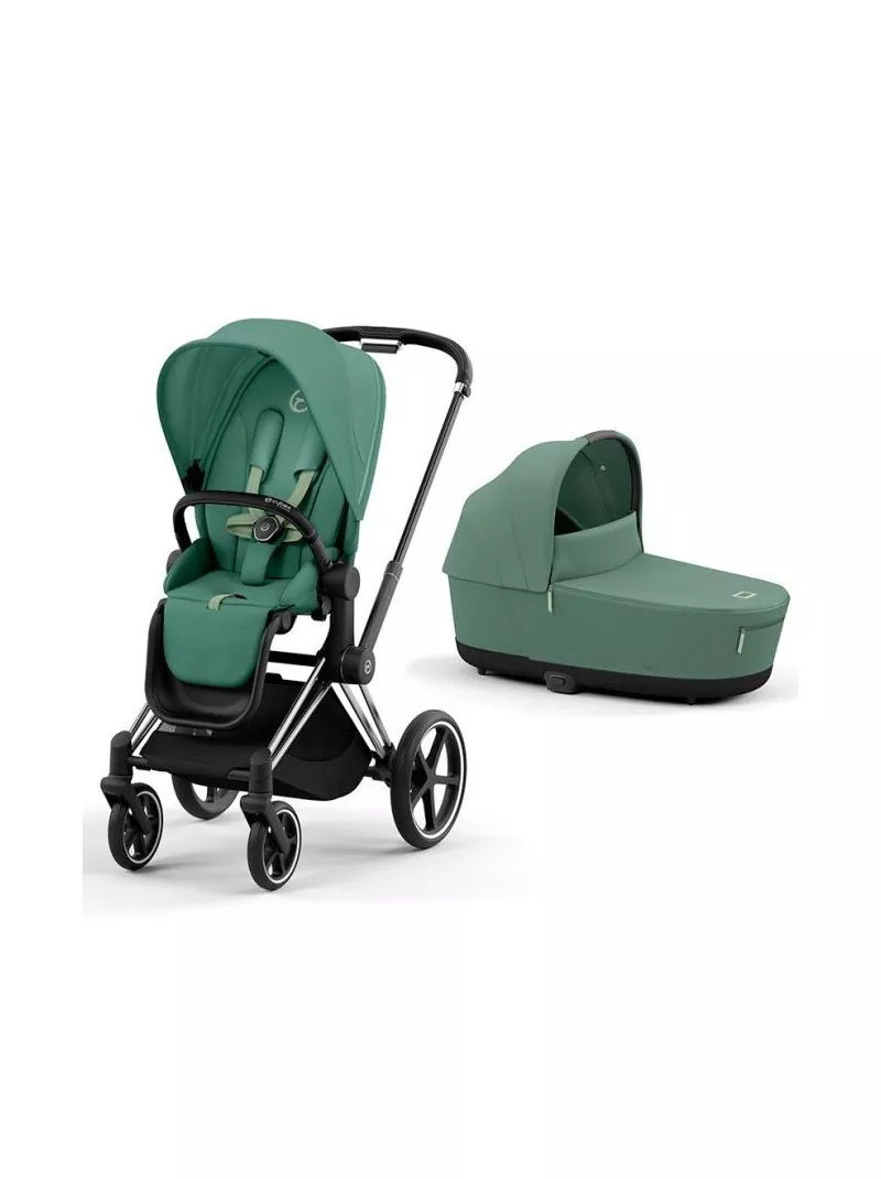 duo Cybex ePriam Leaf green chasis Chrome black