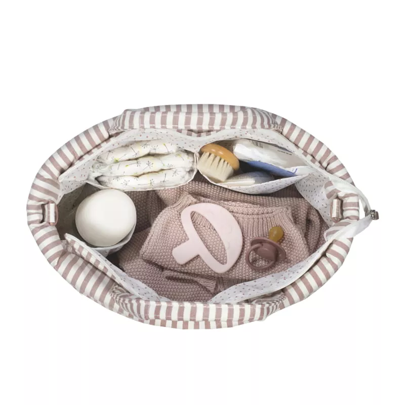 Bolsa Canastilla Praliné Rayas Moka Walking Mum