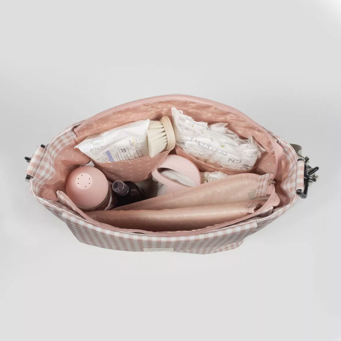 Bolsa Canastilla para el carrito de bebe I Love Vichy rosa Walking