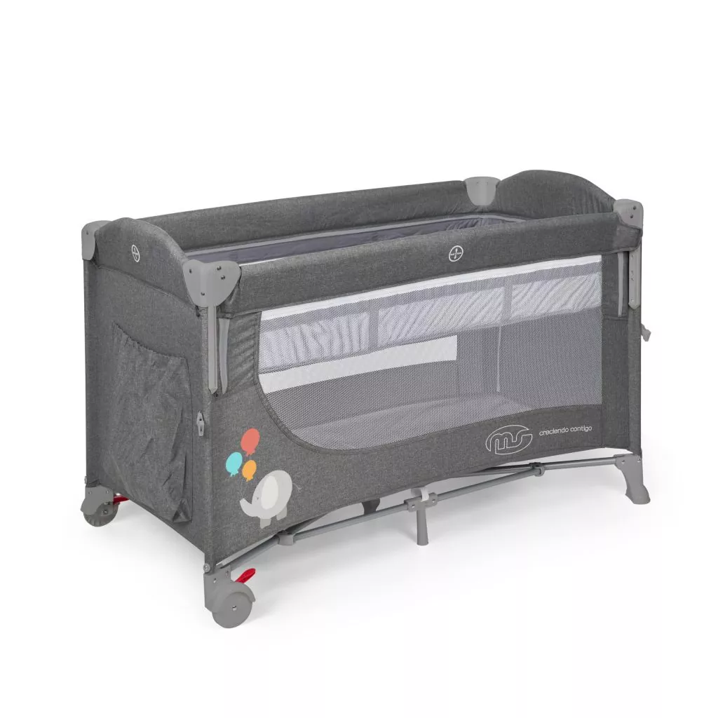 Cuna de viaje colecho Ennis gris