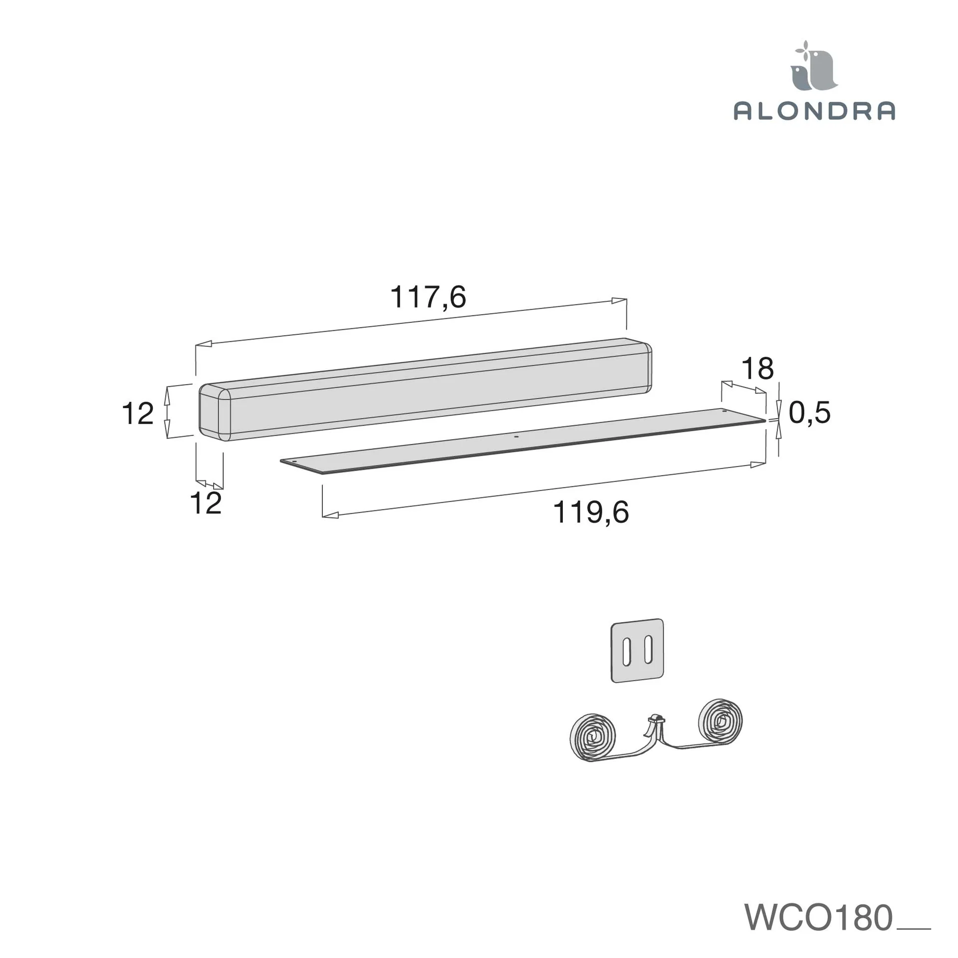 Kit de colecho para cunas 60x120 cm · WCO180-70