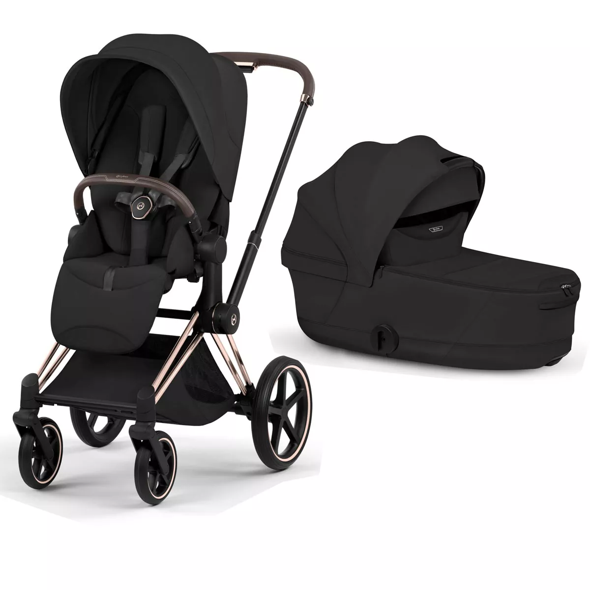 cochecito de bebé Cybex Priam Style Sepia Black chasis Rosegold