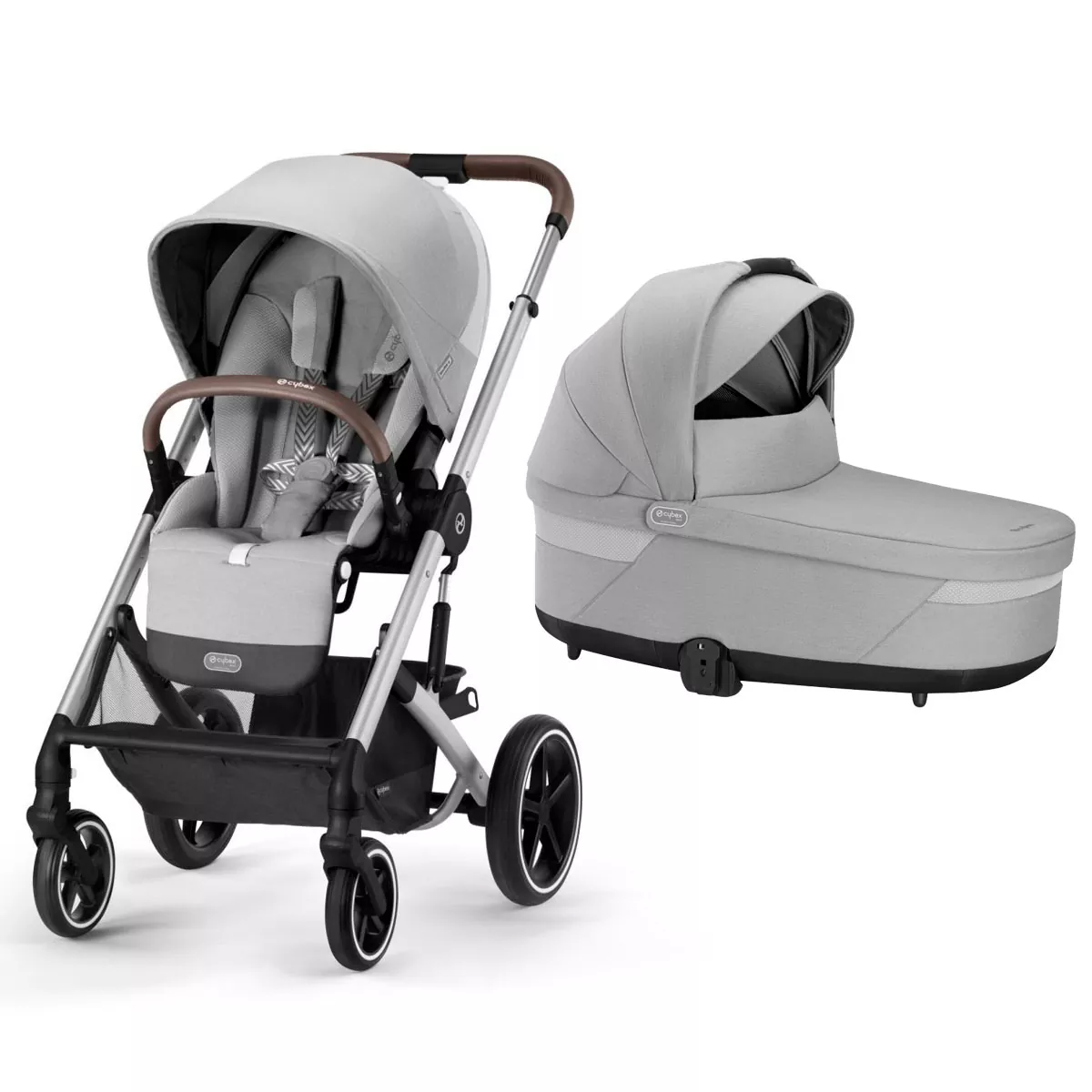 Cybex Balios S Luxe y Capazo S  Lava Grey