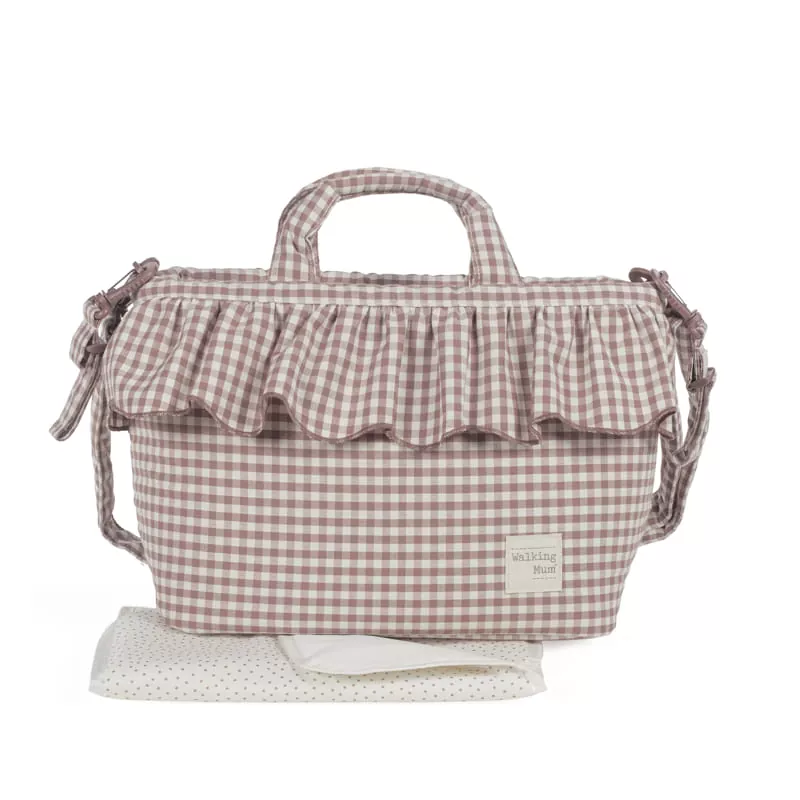 Bolsa Canastilla Praliné  Vichy Moka Walking Mum