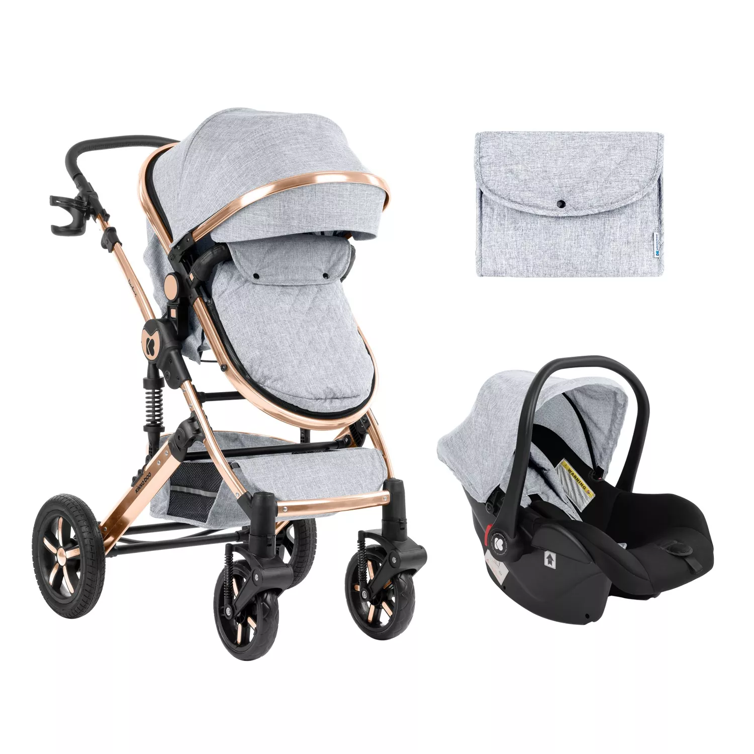 Coche Darling 3 in 1 Transformable Gris claro