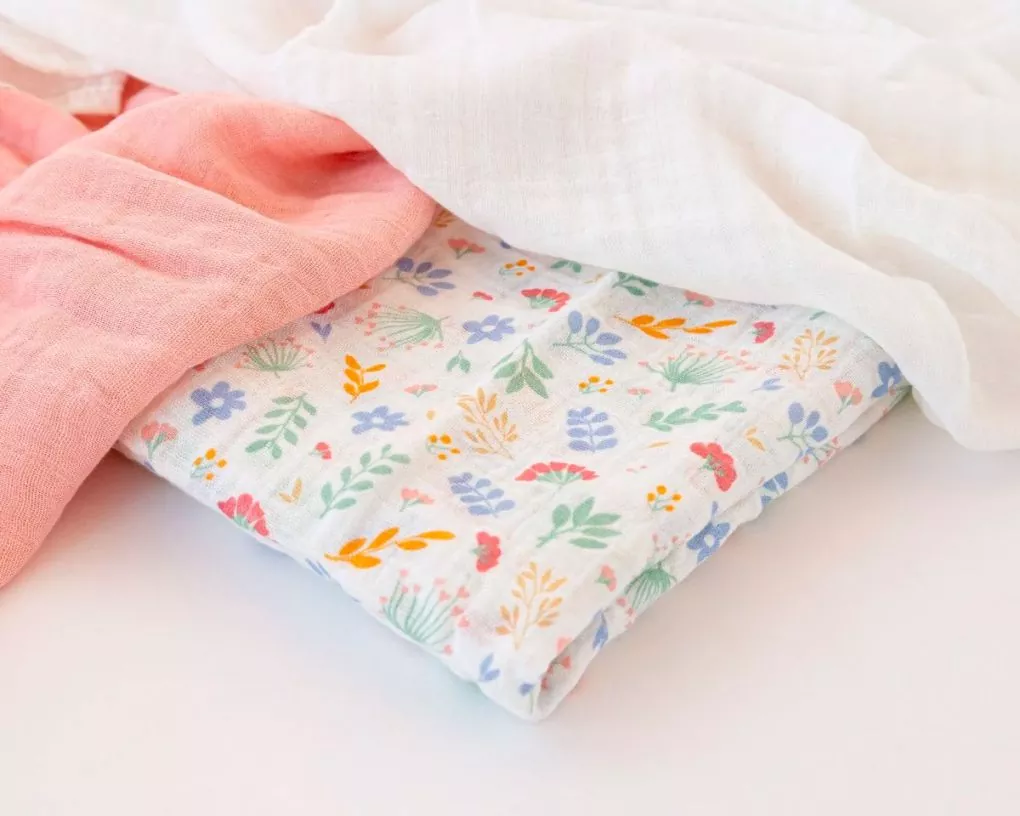 Set 3 Muselinas 70x70 cm Bambú Bebe Rosa