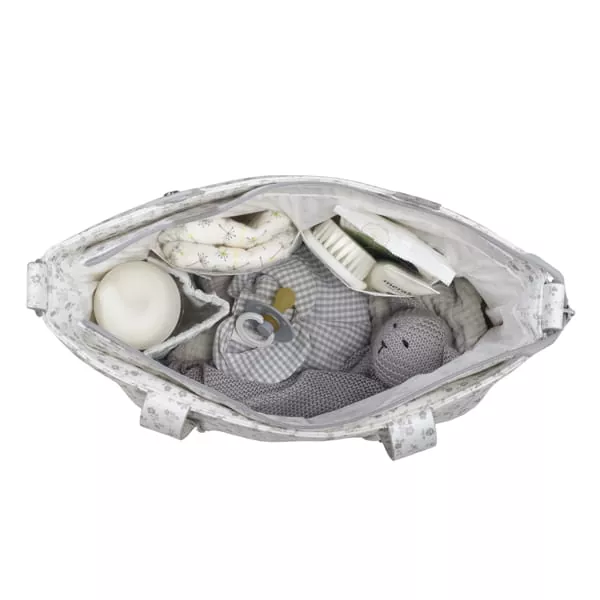 Bolsa crossbody Piel Little Bloom Flor Gris Pasito a Pasito