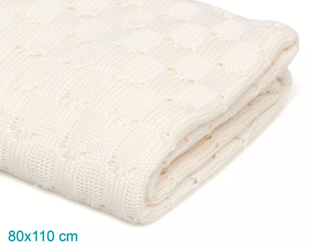 Mantita 80x110 cm Bambu para Bebe Blanco Roto