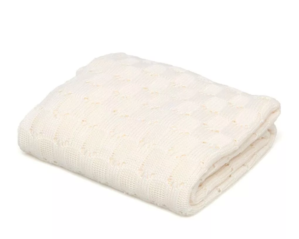 Mantita 80x110 cm Bambu para Bebe Blanco Roto